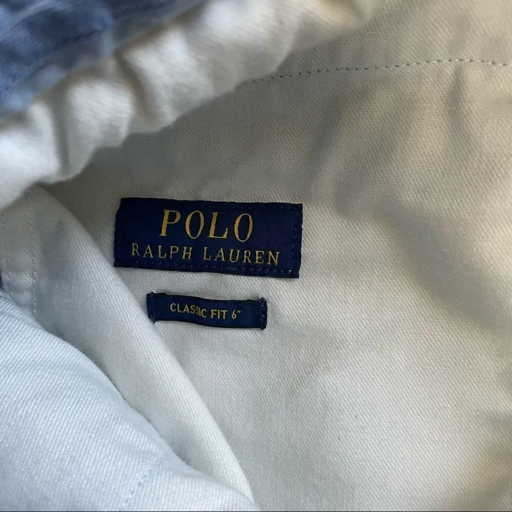 Polo Ralph Lauren Classic Fit Chambray Blue Shorts